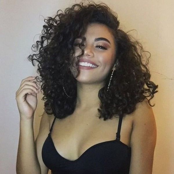 Brazilian Virgin Human Hair Kinky Curly Bob Wig Lace Front Wig