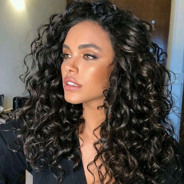 Loose Wave Brazilian Virgin Human Hair Lace Front Wig 
