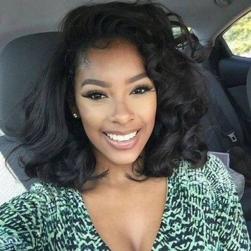 Brazilian Virgin Human Hair Body Wave Bob Wig Lace Front Wig 