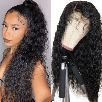 Persephone Natural Color Synthetic Wigs for Black Women Loose Curly Lace Front Wig with Baby Hair Heat Resistant 22 inch
